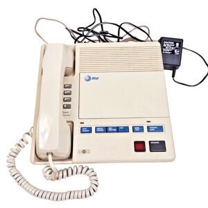 Vintage AT&T Telephone & Answering Machine System Dual Cassette Recorder 1521